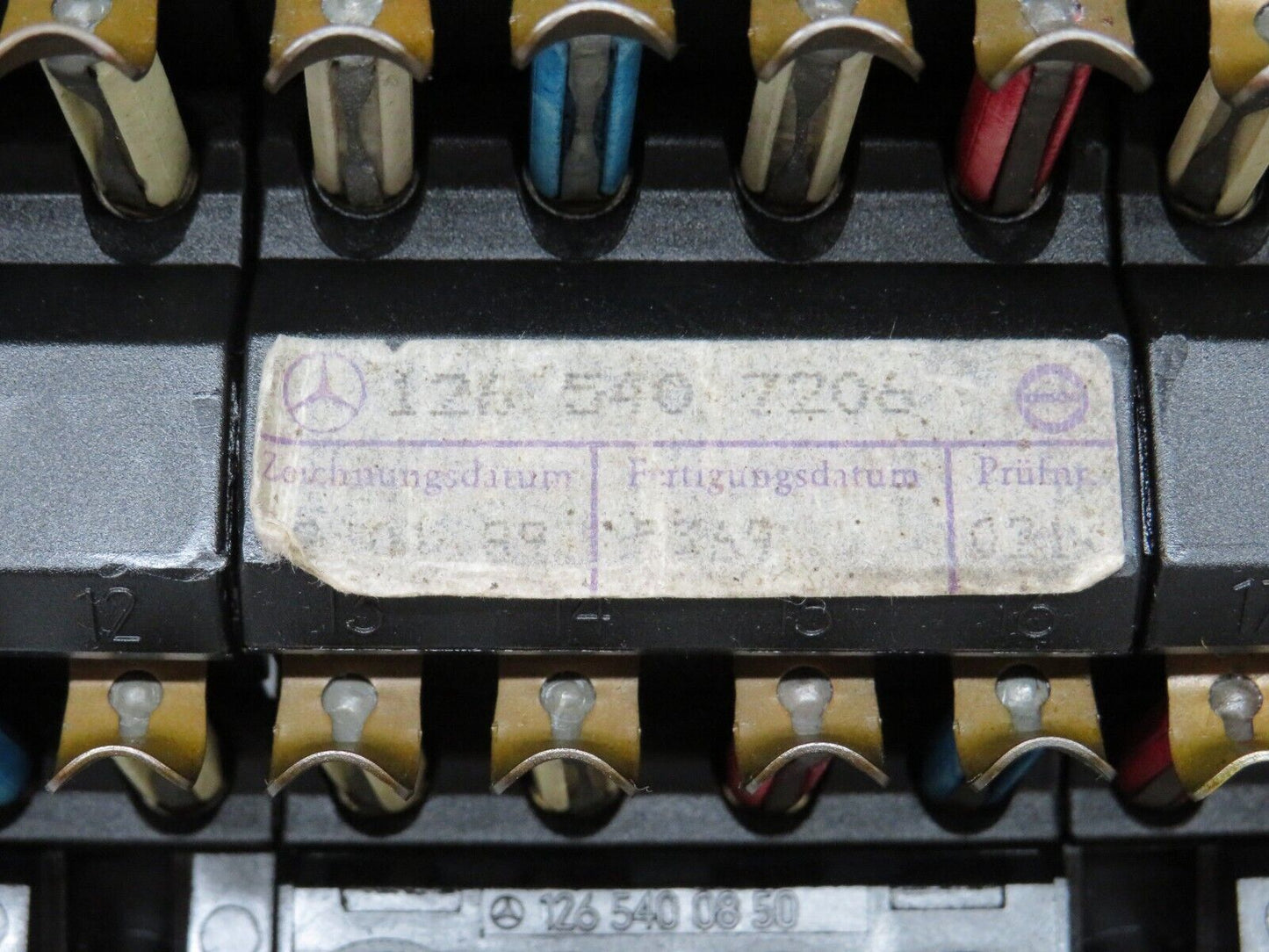 36198 Mercedes-Benz W126 420SE Fuse Box 1265407206