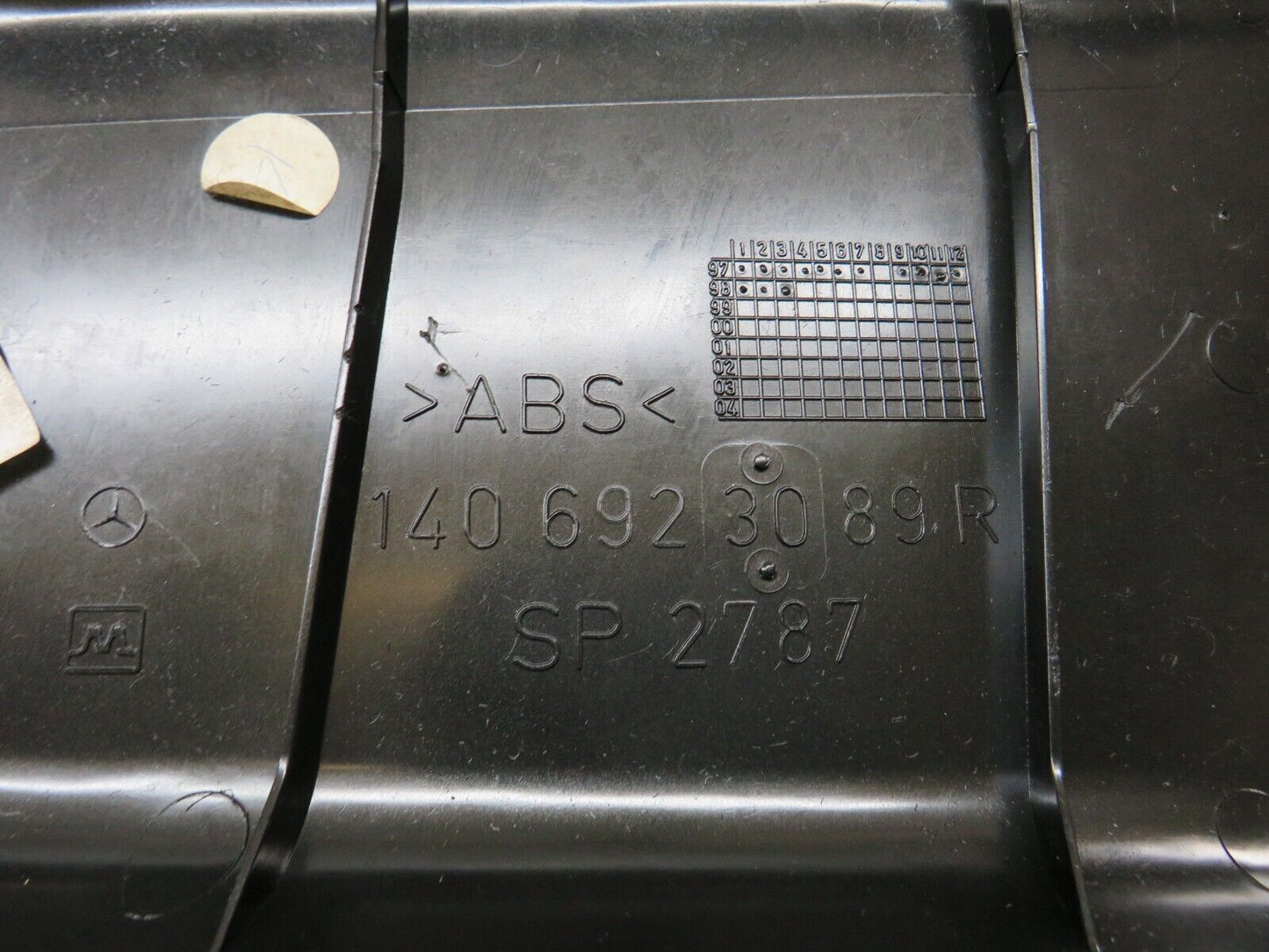24844 Mercedes-Benz W140 S320 B Pillar Cover Right Side Blue 1406923089