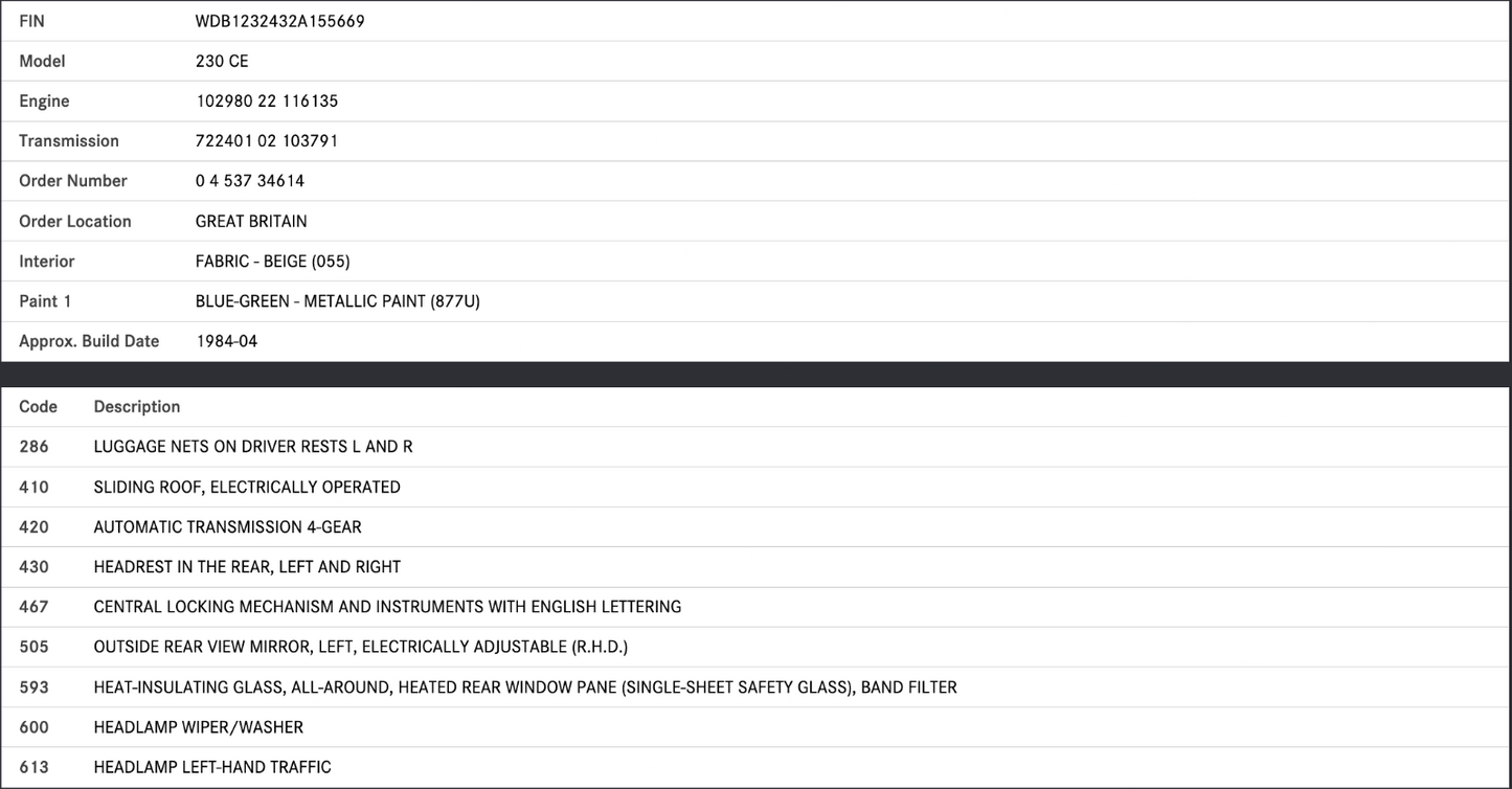 44042 Mercedes-Benz C123 230CE Coupe Front Right Seat Side Height Adjust Handle