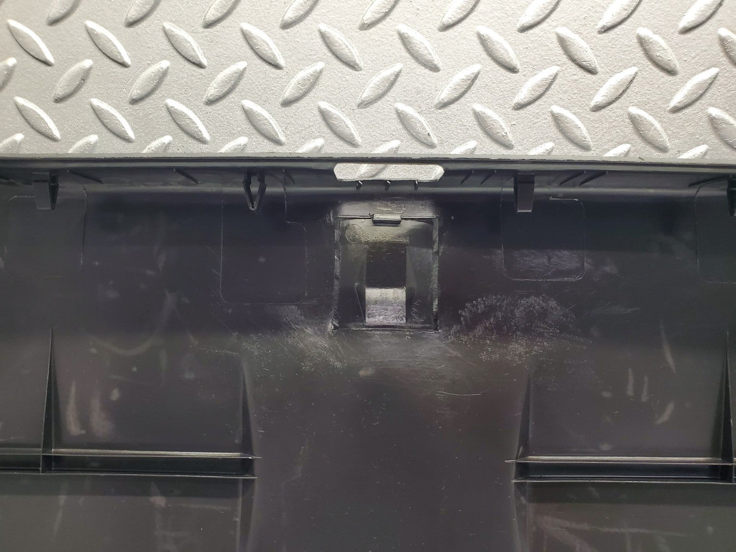 W201 Baby Benz trunk lock trim panel used OEM