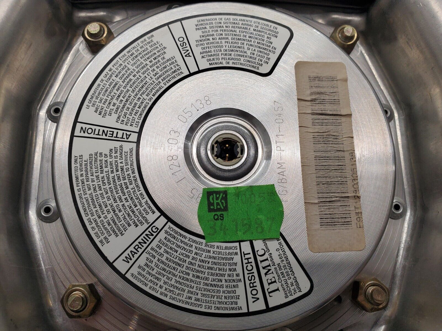 46108 Mercedes-Benz W202 C180 Steering Wheel Airbag 0006951305