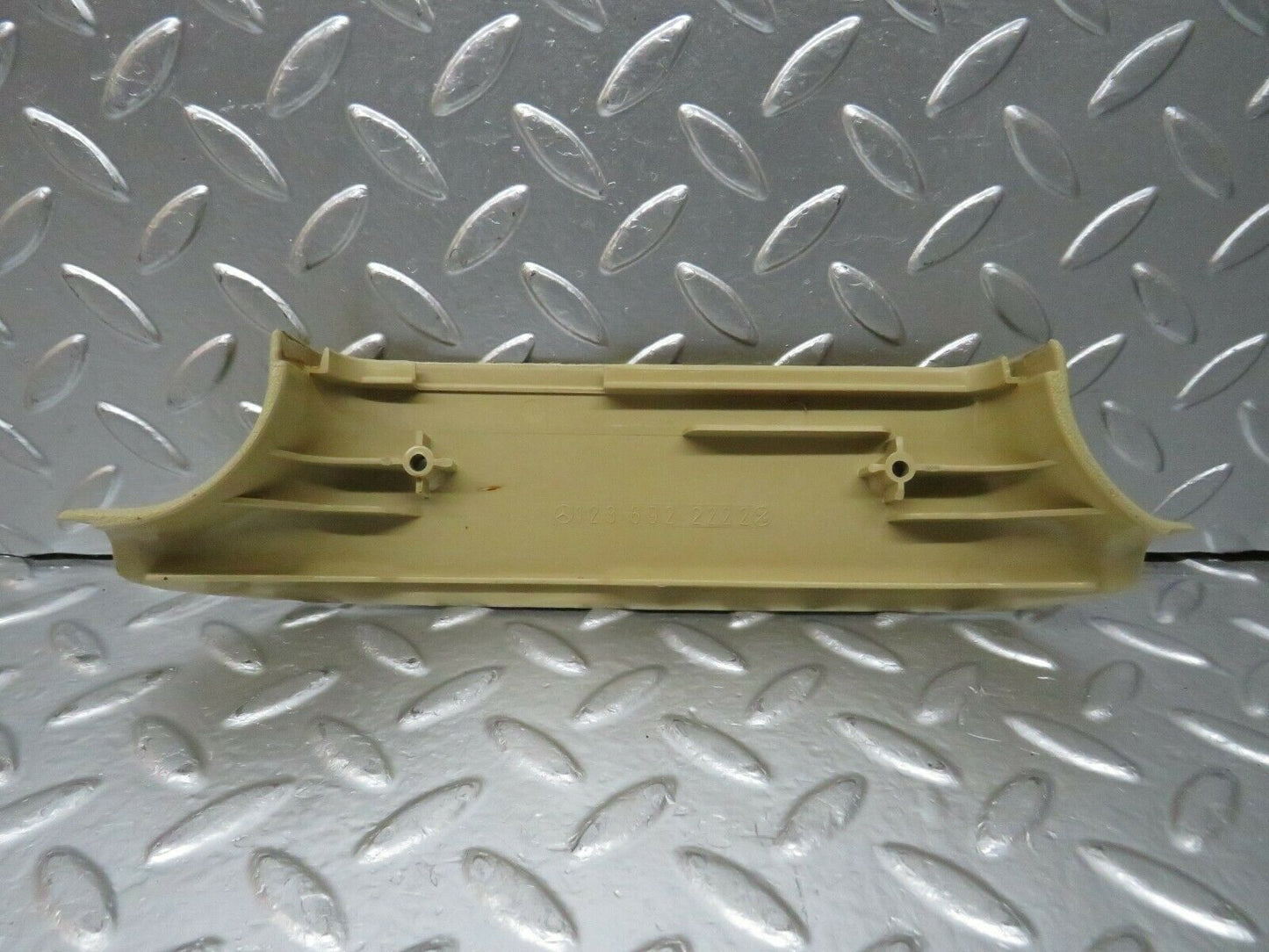 23959 Mercedes-Benz W123 280E B Pillar Bottom Cover Right Side Beige 123692222