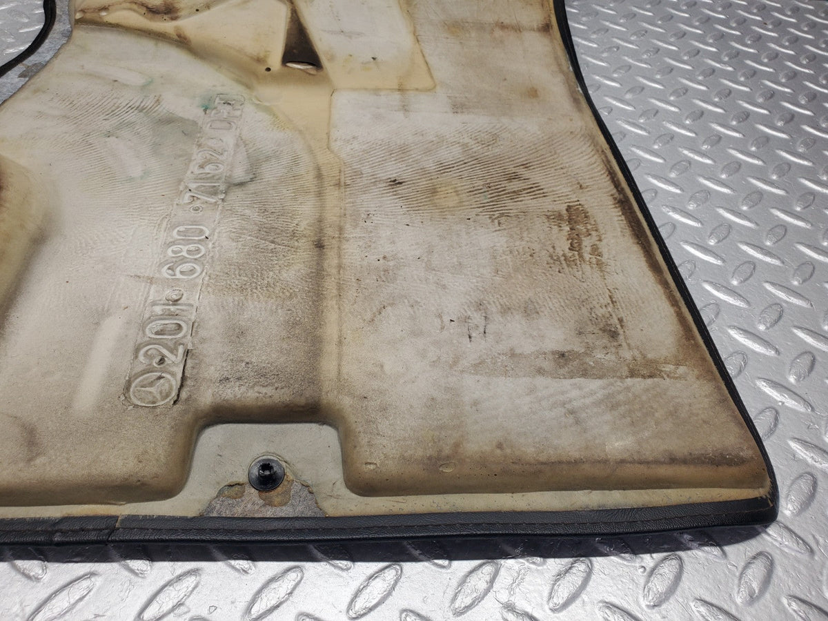 W201 Baby Benz front left floor carpet black used OEM