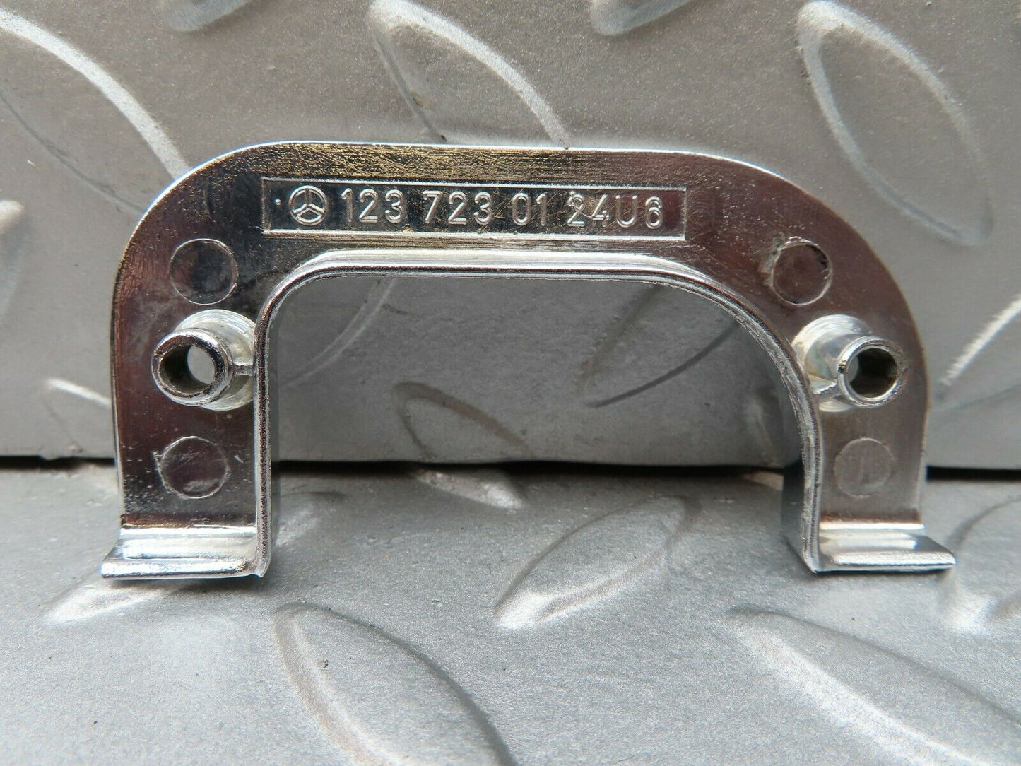 3822 Mercedes-Benz S123 200T Wagon Left Chrome Door Latch Trim 1237230124