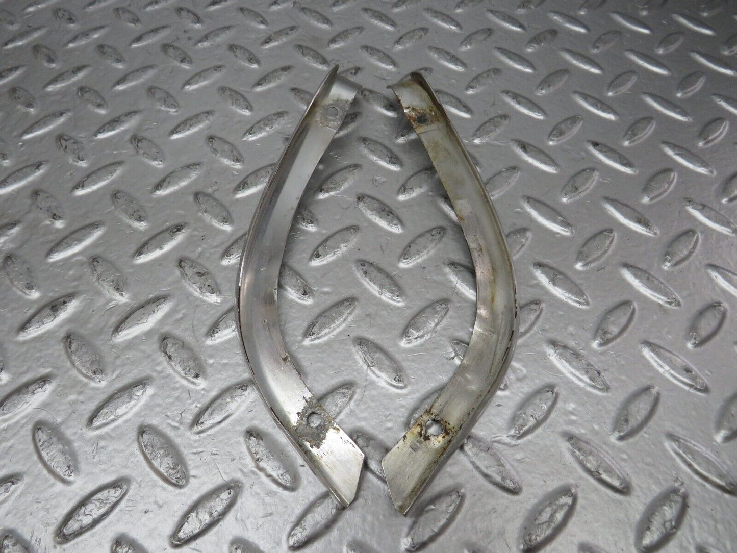 26030 Mercedes-Benz W116 450SE Headlight Upper Chrome Trim Pair