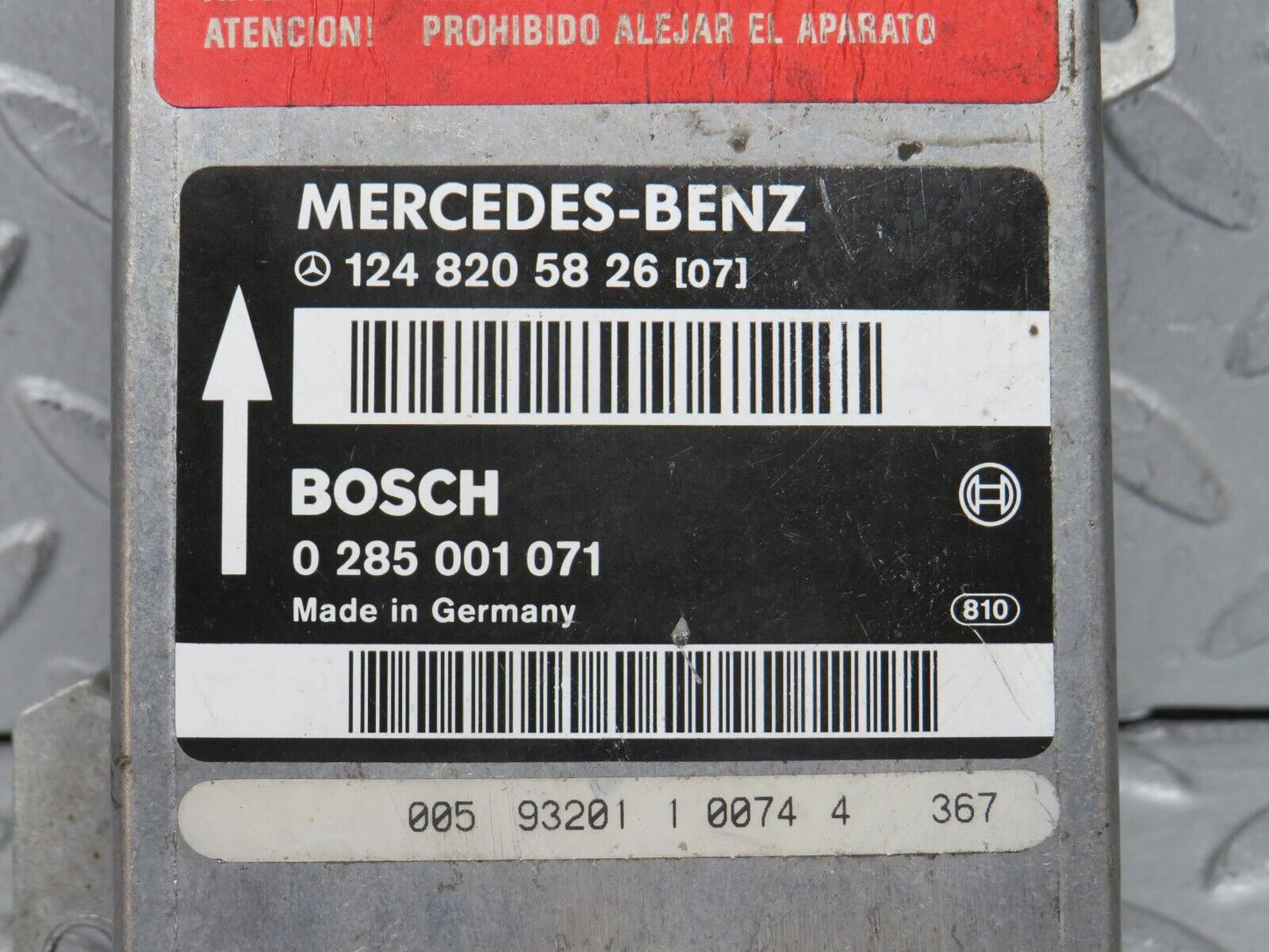 37901 Mercedes-Benz A124 320E Cabriolet Top Roll Bar Module 1248205826 0285001071