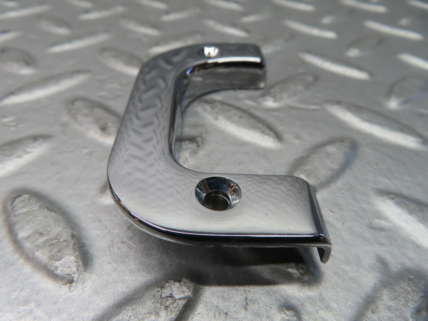 21489 Mercedes-Benz W126 300SE Right Chrome Door Latch Trim 1237230224