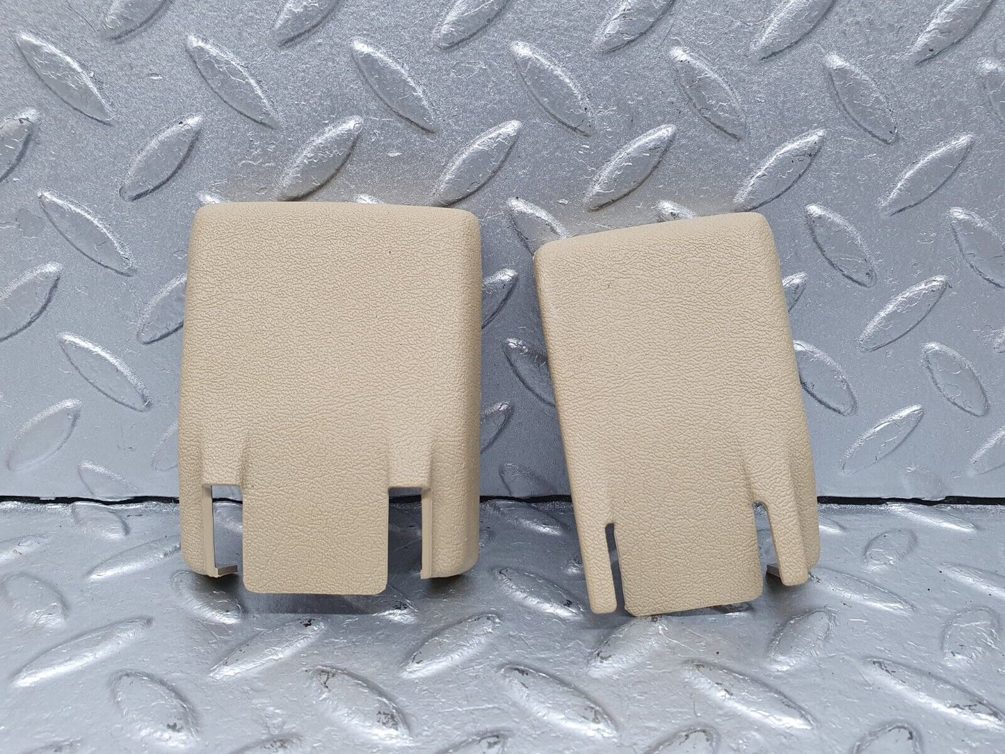 40967 Mercedes-Benz W126 300SE Front Seat Rail Cover Trim 2x Beige 1266841218 1266841018