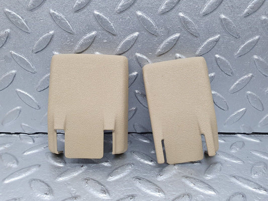 40967 Mercedes-Benz W126 300SE Front Seat Rail Cover Trim 2x Beige 1266841218 1266841018