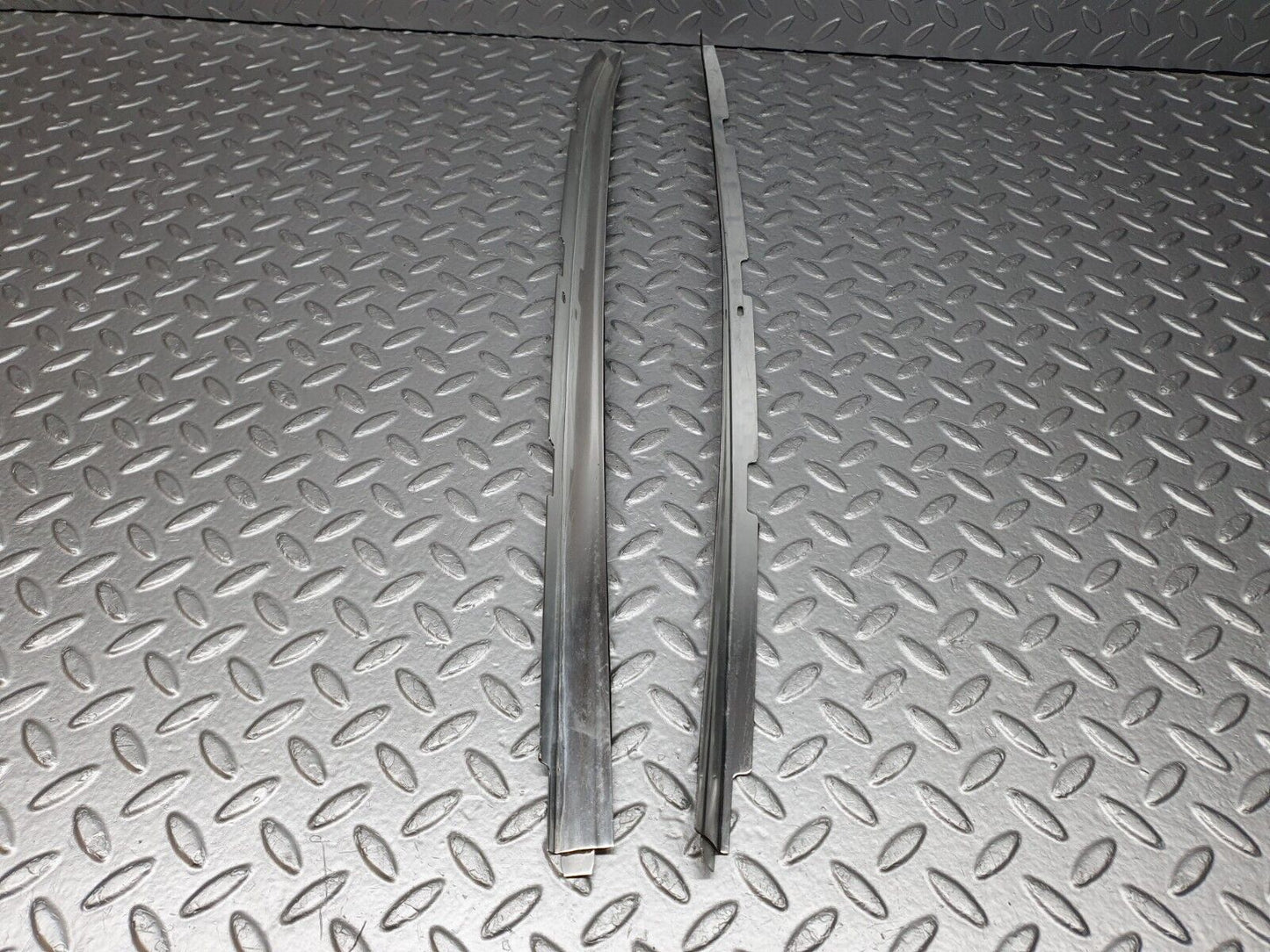 41057 Mercedes-Benz W126 300SE A Pillar Chrome Moulding Trim Pair