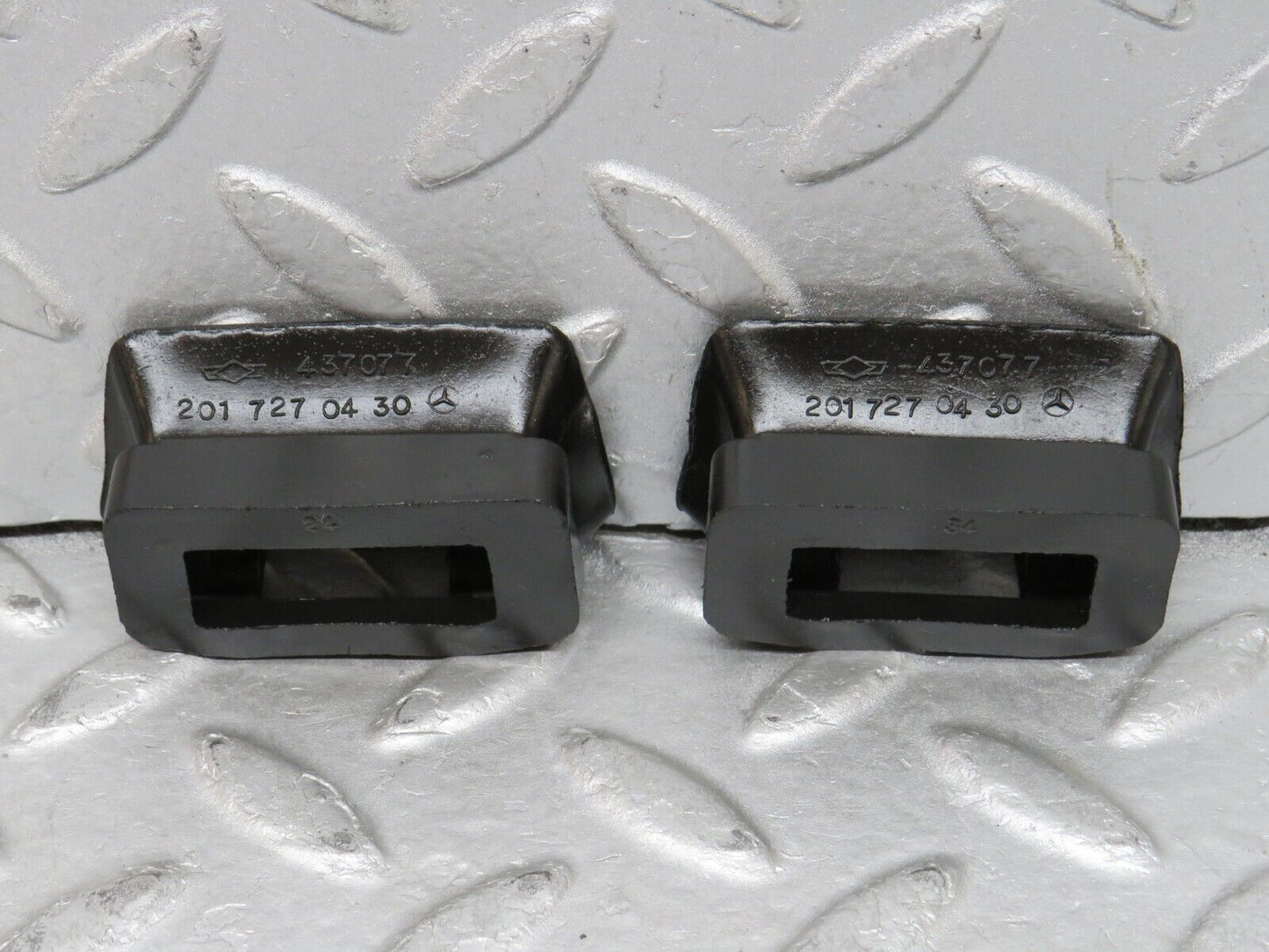 37745 Mercedes-Benz A124 320E Cabriolet Door Check Strap Rubber Seal Pair 2017270430