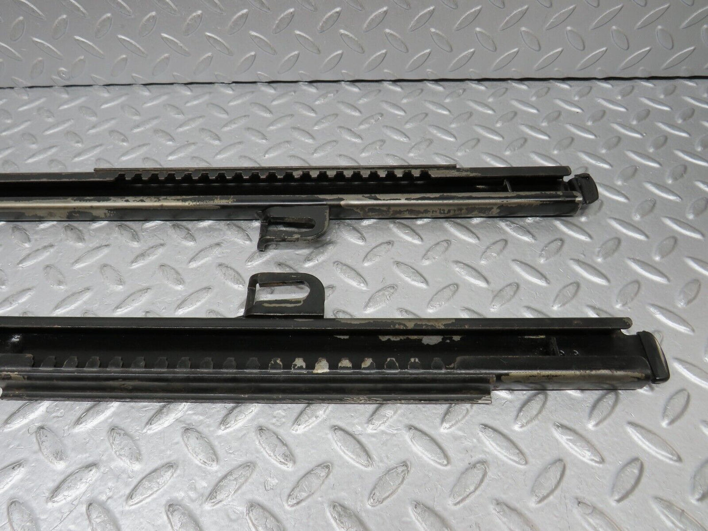 35627 Mercedes-Benz R107 280SL Front Seat Rail Pair 1079104127 1079104327