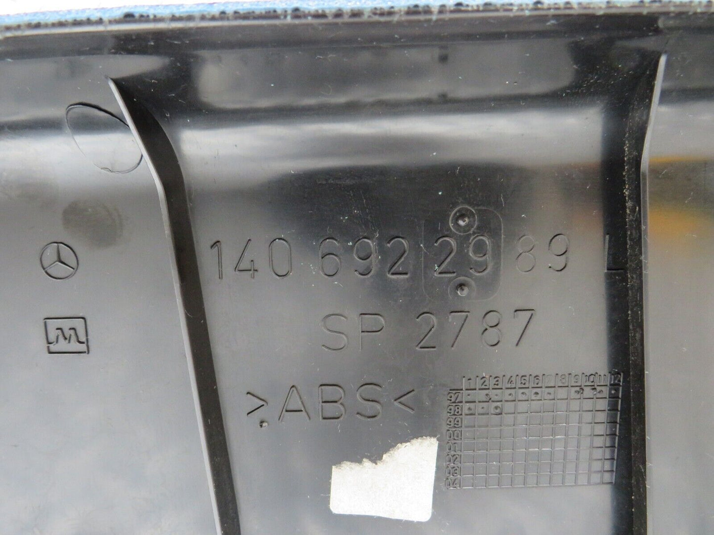 24845 Mercedes-Benz W140 S320 B Pillar Cover Left Side Blue 1406922989