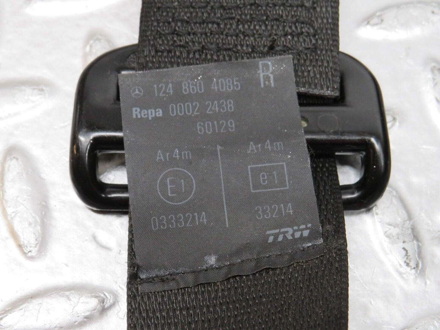 34221 Mercedes-Benz W124 260E Front Right Seat Belt With Buckle 1248604085