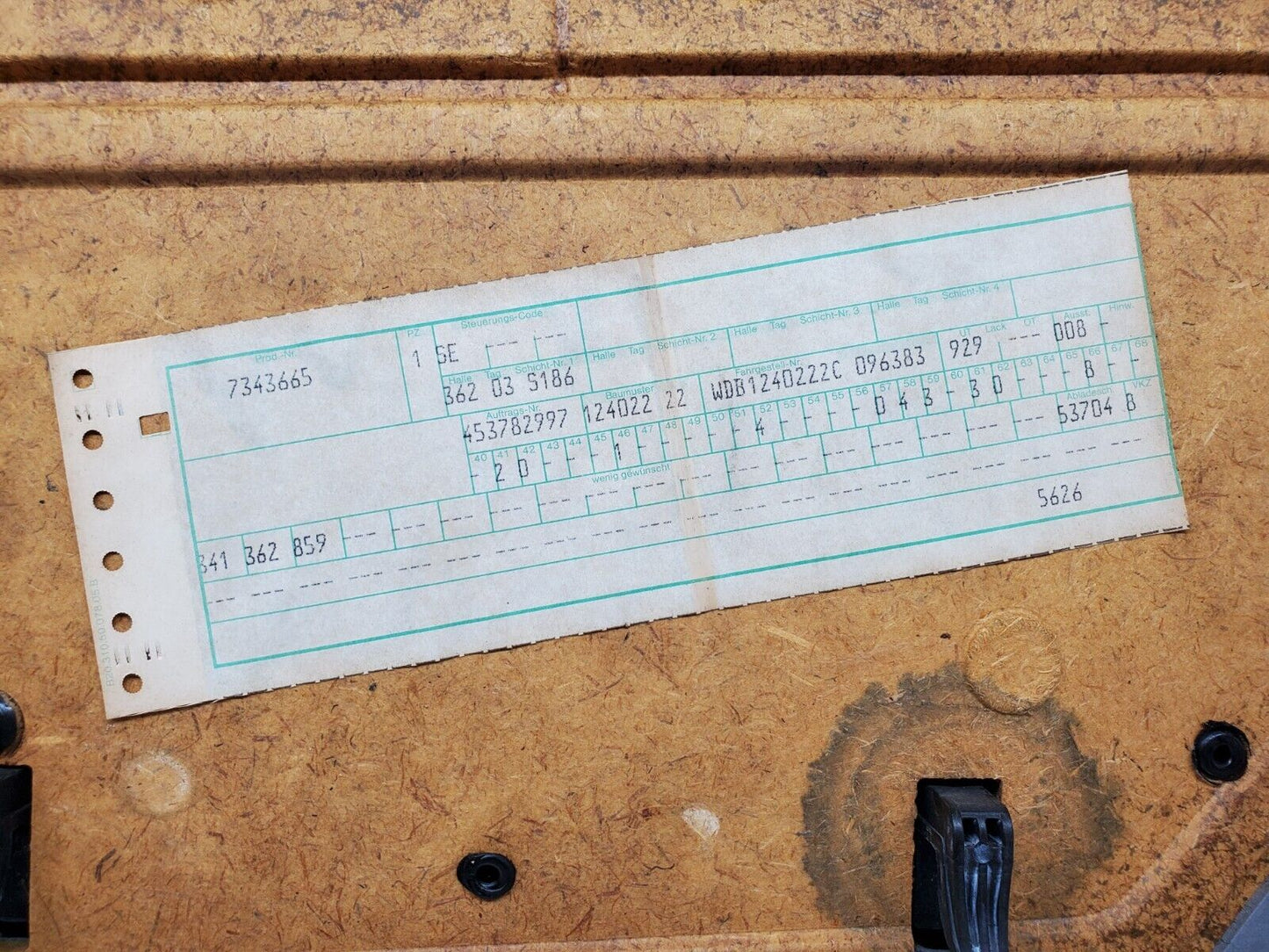 44686 Mercedes-Benz W124 220E Rear Left Door Card Grey 1247370970