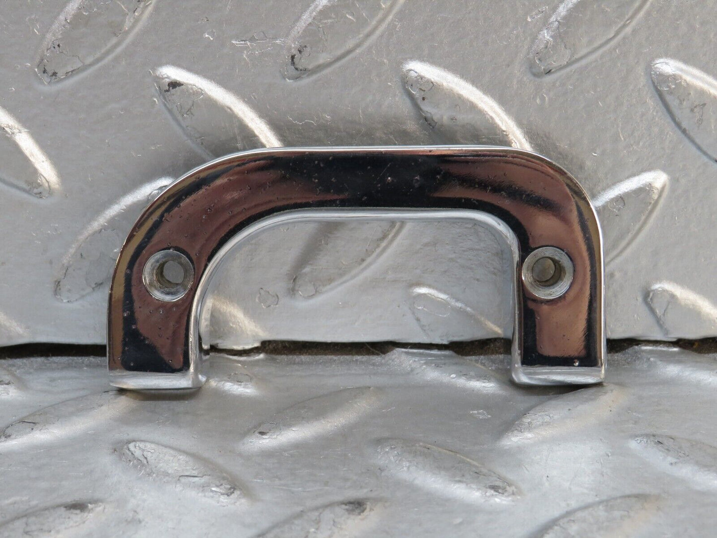 28802 Mercedes-Benz W123 230E Left Interior Chrome Door Latch Trim 1237230124