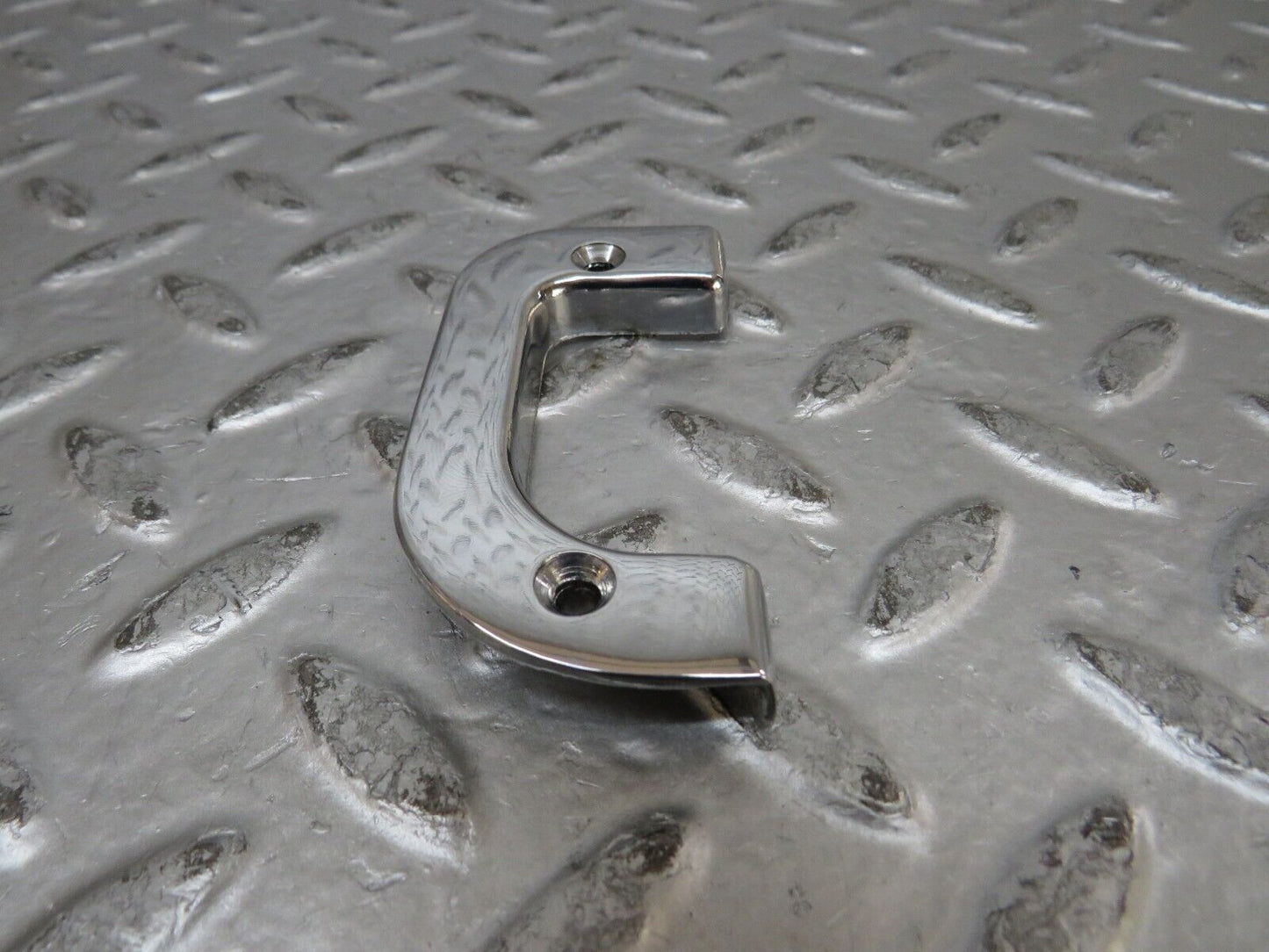 27167 Mercedes-Benz W123 280E Left Interior Chrome Door Latch Trim 1237230124