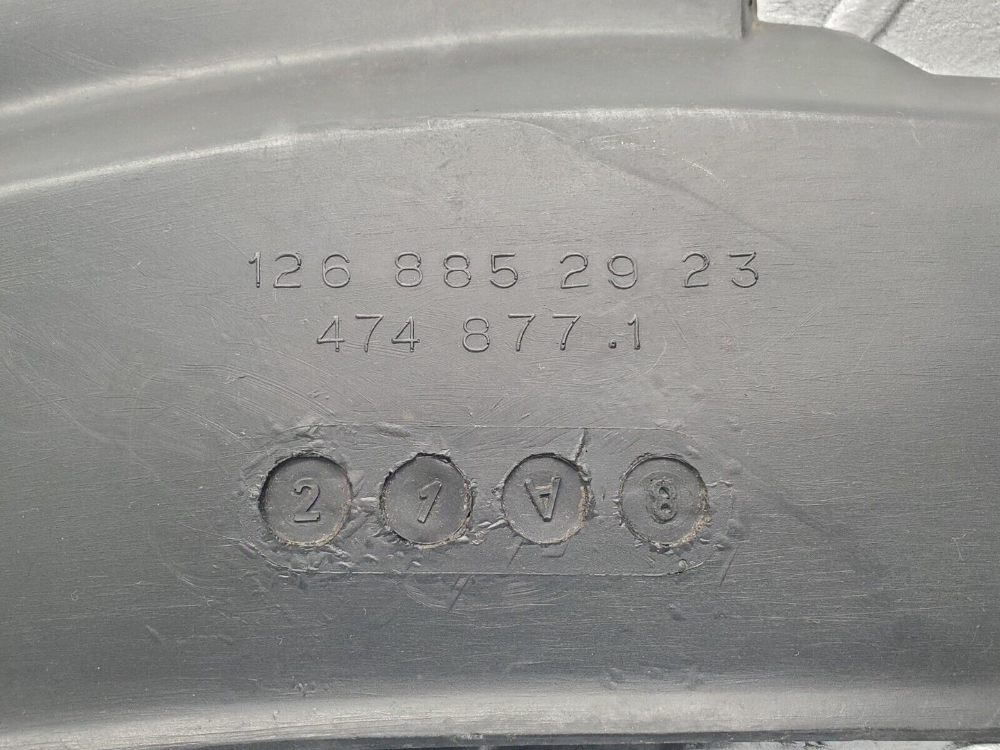 46085 Mercedes-Benz W126 420SE Rear Bumper Plastic Cover Left Side 1268852923