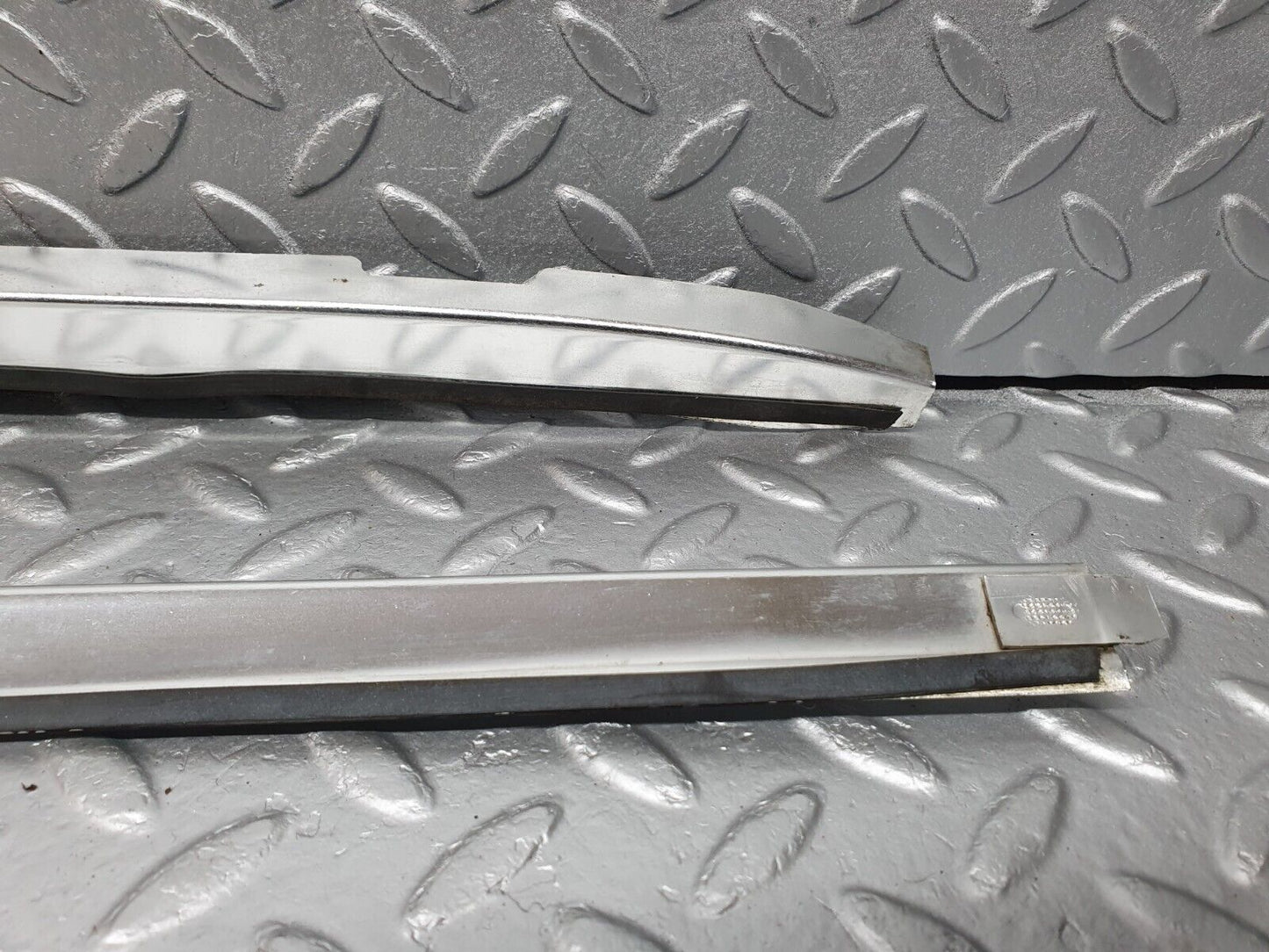 41057 Mercedes-Benz W126 300SE A Pillar Chrome Moulding Trim Pair