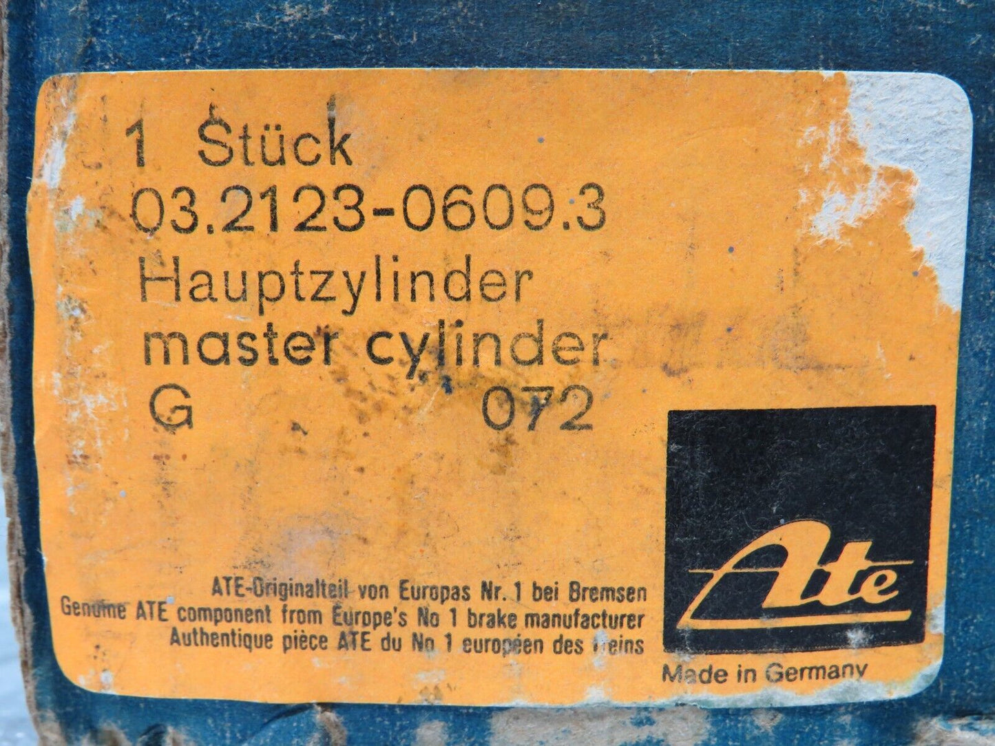 38219 Mercedes-Benz W110 W111 Brake Master Cylinder ATE New 03.2123-0609.3