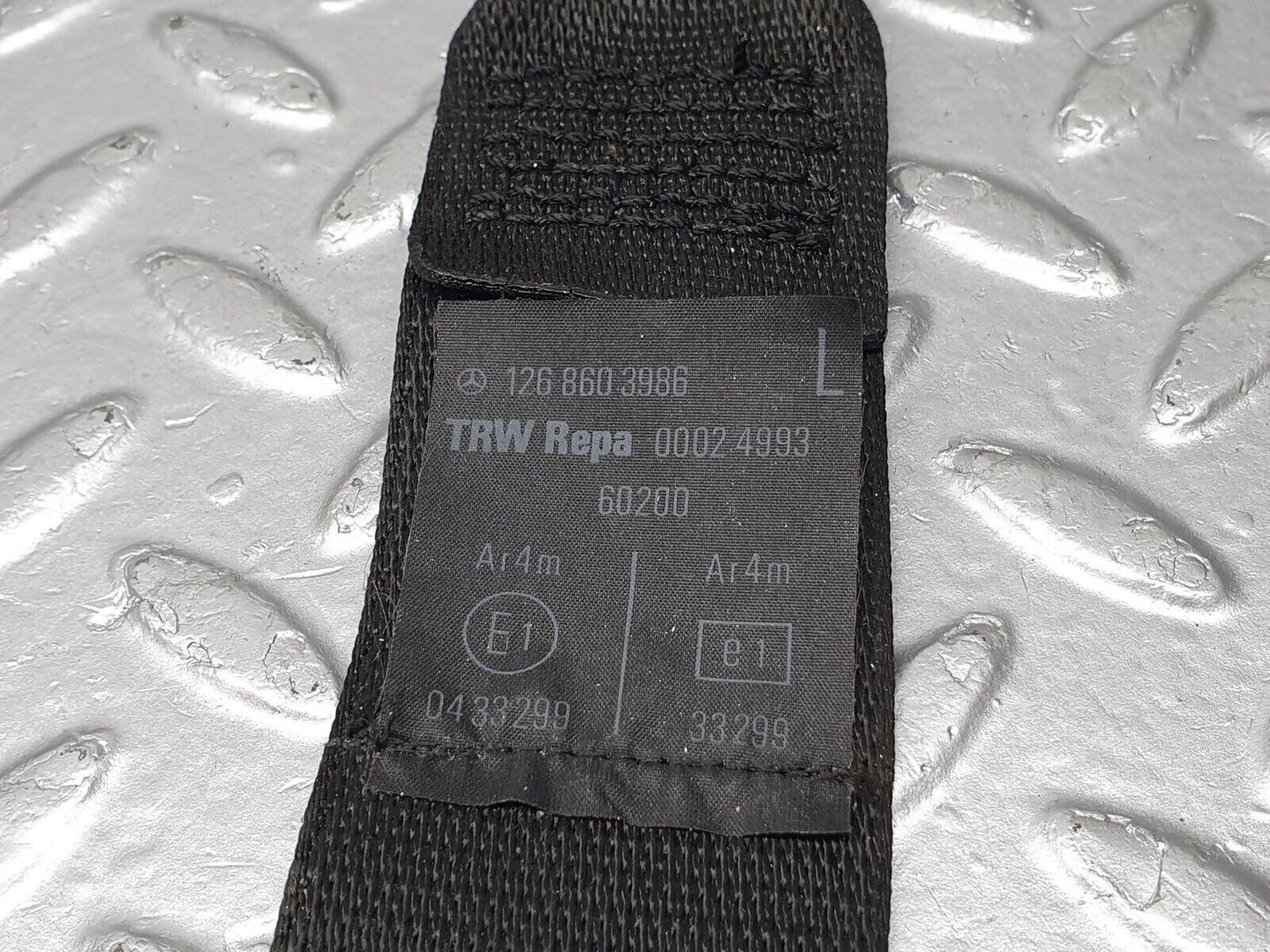 41269 Mercedes-Benz W126 300SE Front Left Seat Belt With Buckle 1268603986