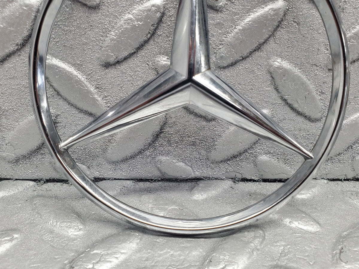 W201 Baby Benz chrome rear emblem used OEM