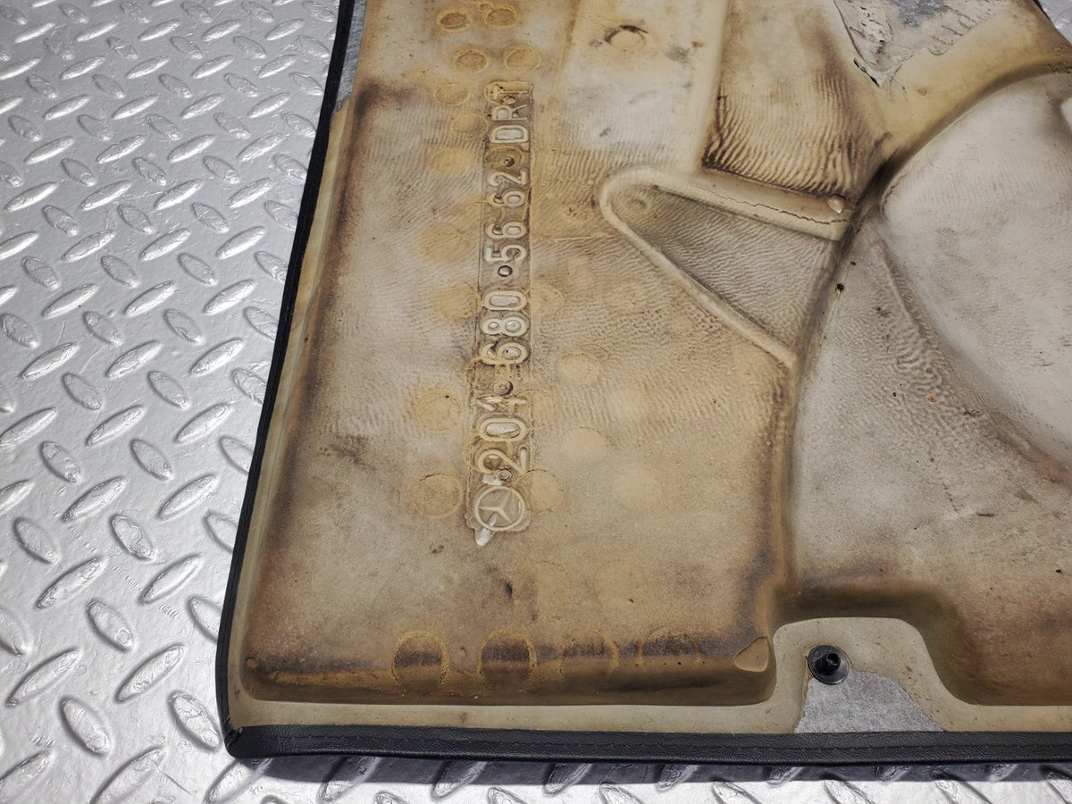 W201 Baby Benz front right floor carpet black used OEM