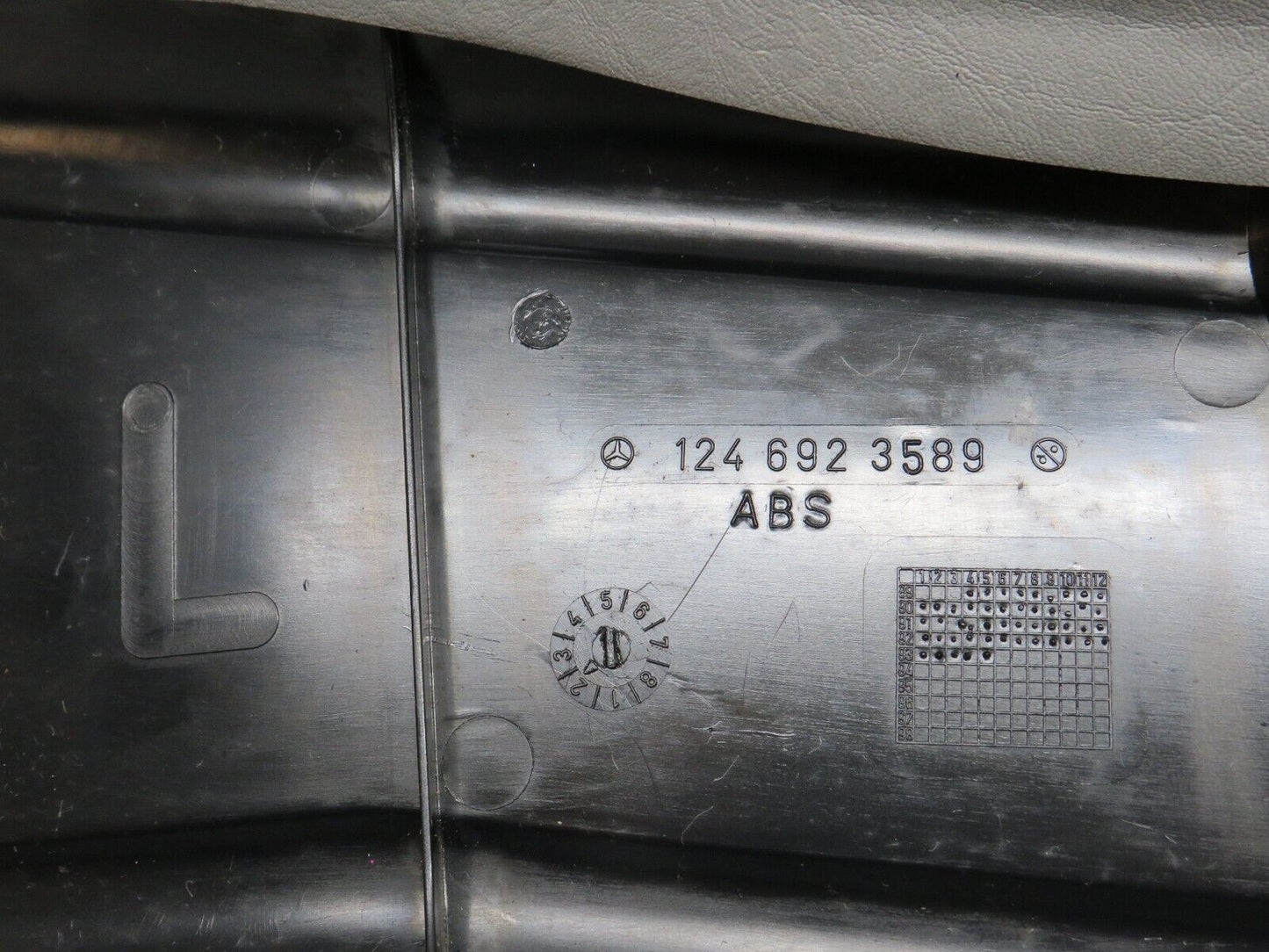 31285 Mercedes-Benz S124 220TE Wagon B Pillar Cover Left Side Grey 1246923589