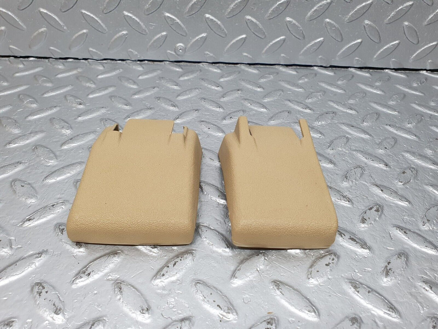 40967 Mercedes-Benz W126 300SE Front Seat Rail Cover Trim 2x Beige 1266841218 1266841018