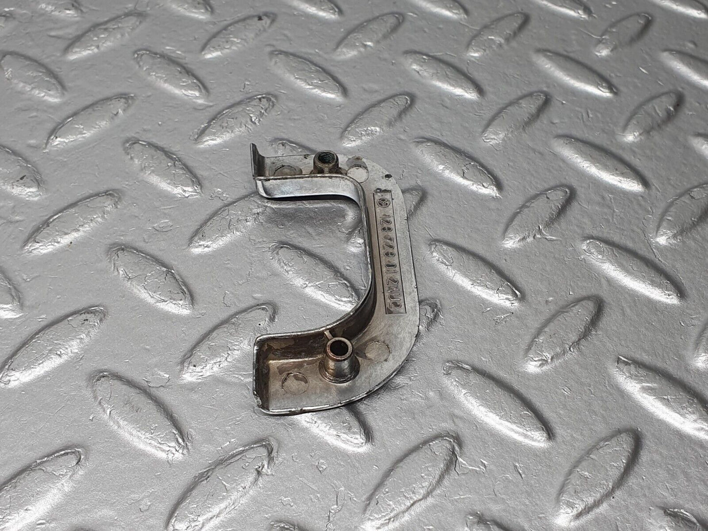 40764 Mercedes-Benz W123 300D Interior Chrome Door Latch Trim Left 1237230124
