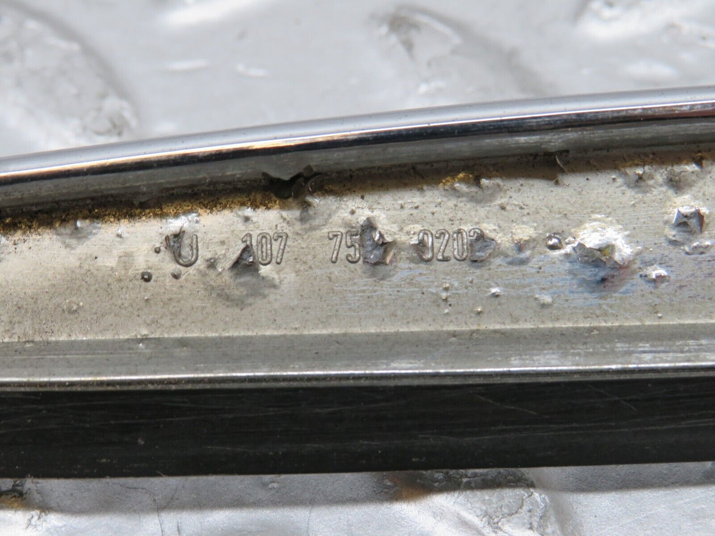 35490 Mercedes-Benz R107 280SL Trunk Chrome Handle Moulding 1077580202