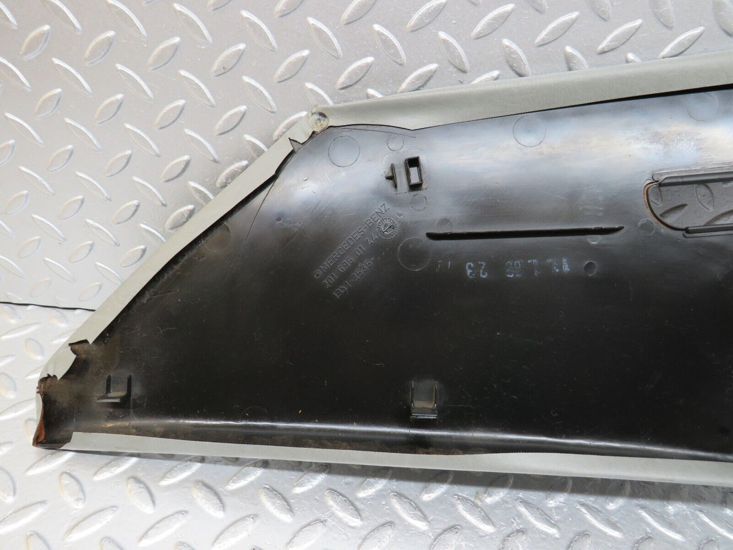 33577 Mercedes-Benz W201 190E C Pillar Cover Trim Left Grey 2016950144