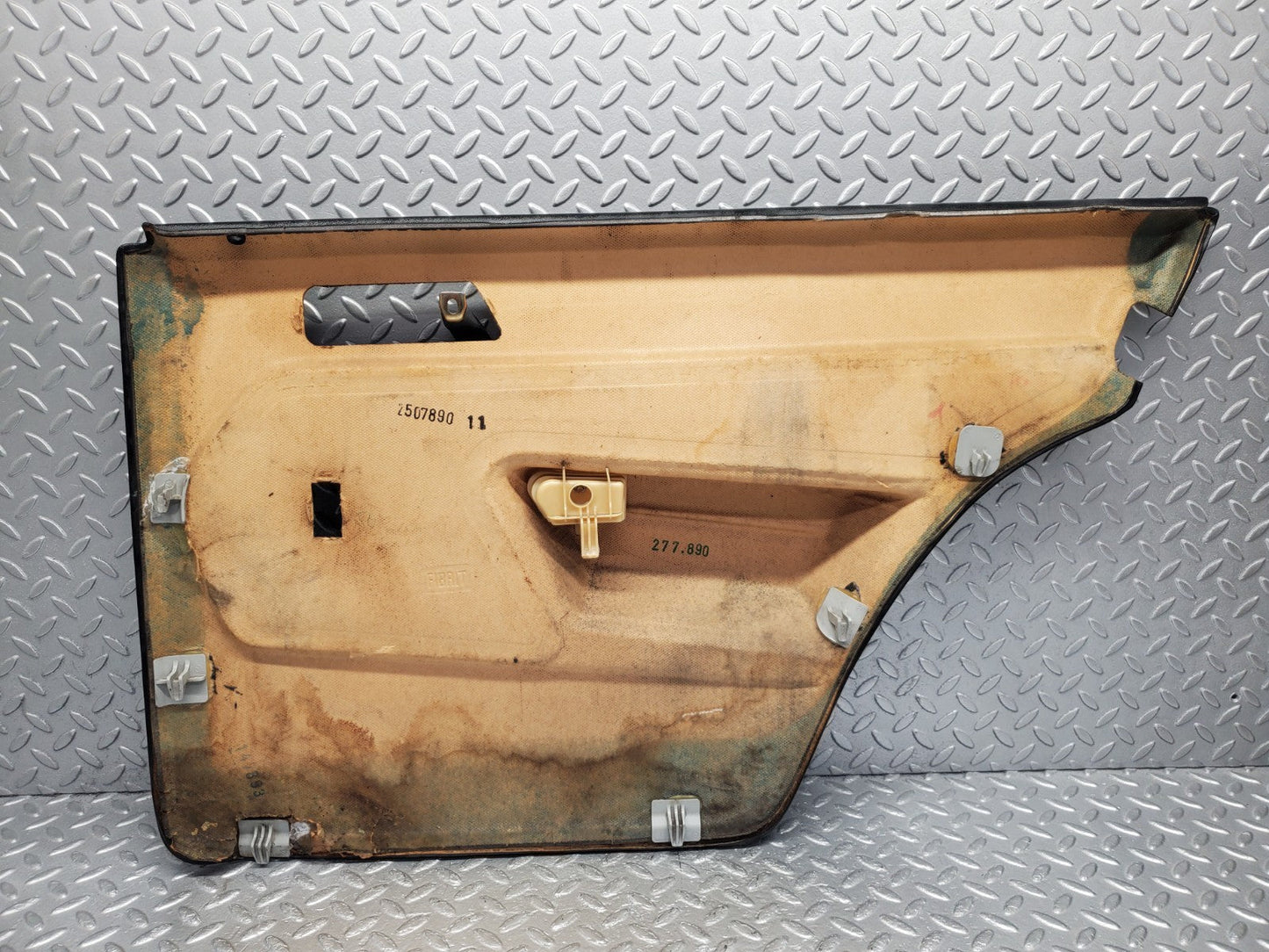 W201 Baby Benz rear left door card black used OEM
