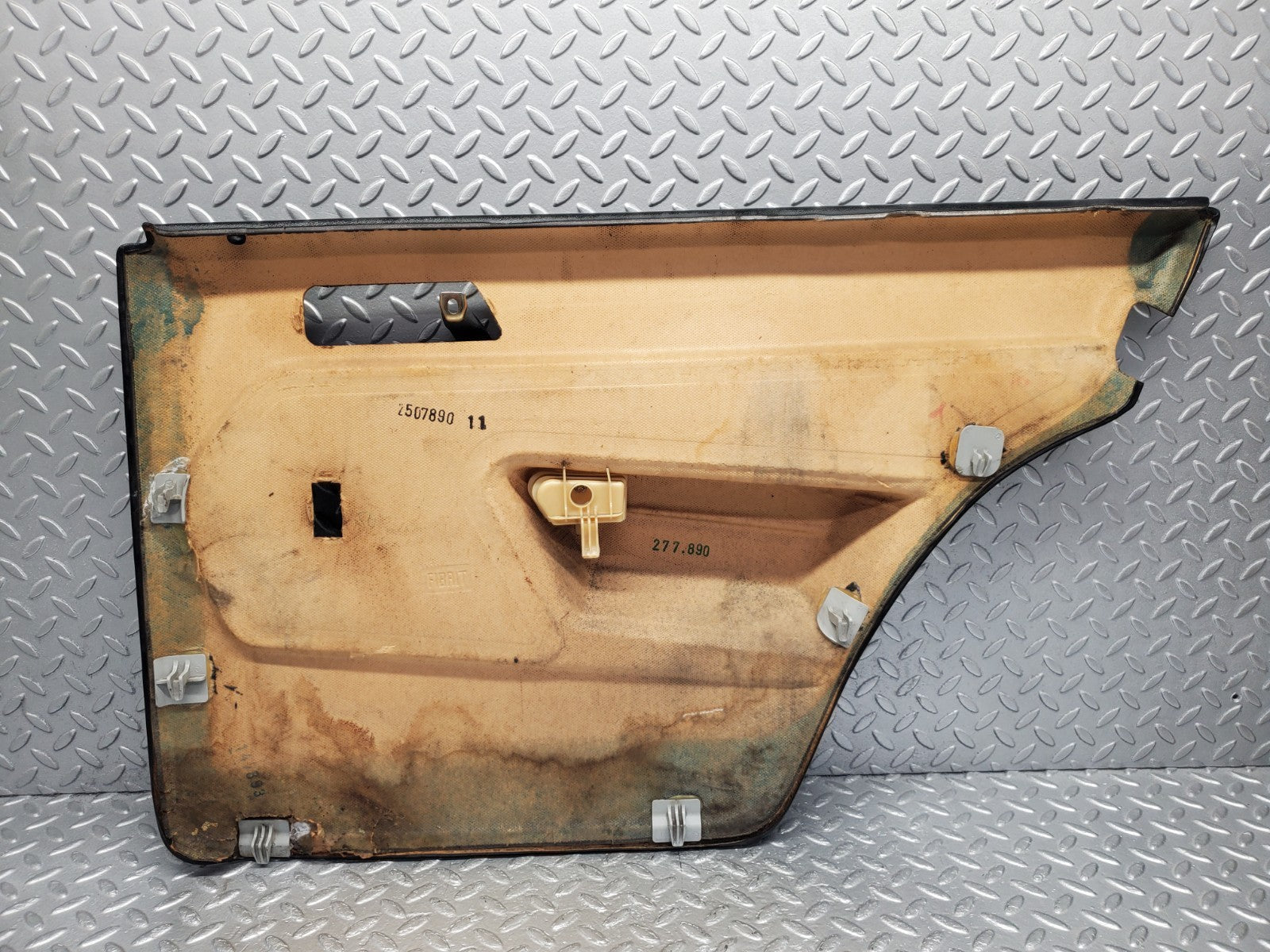 W201 Baby Benz rear left door card black used OEM