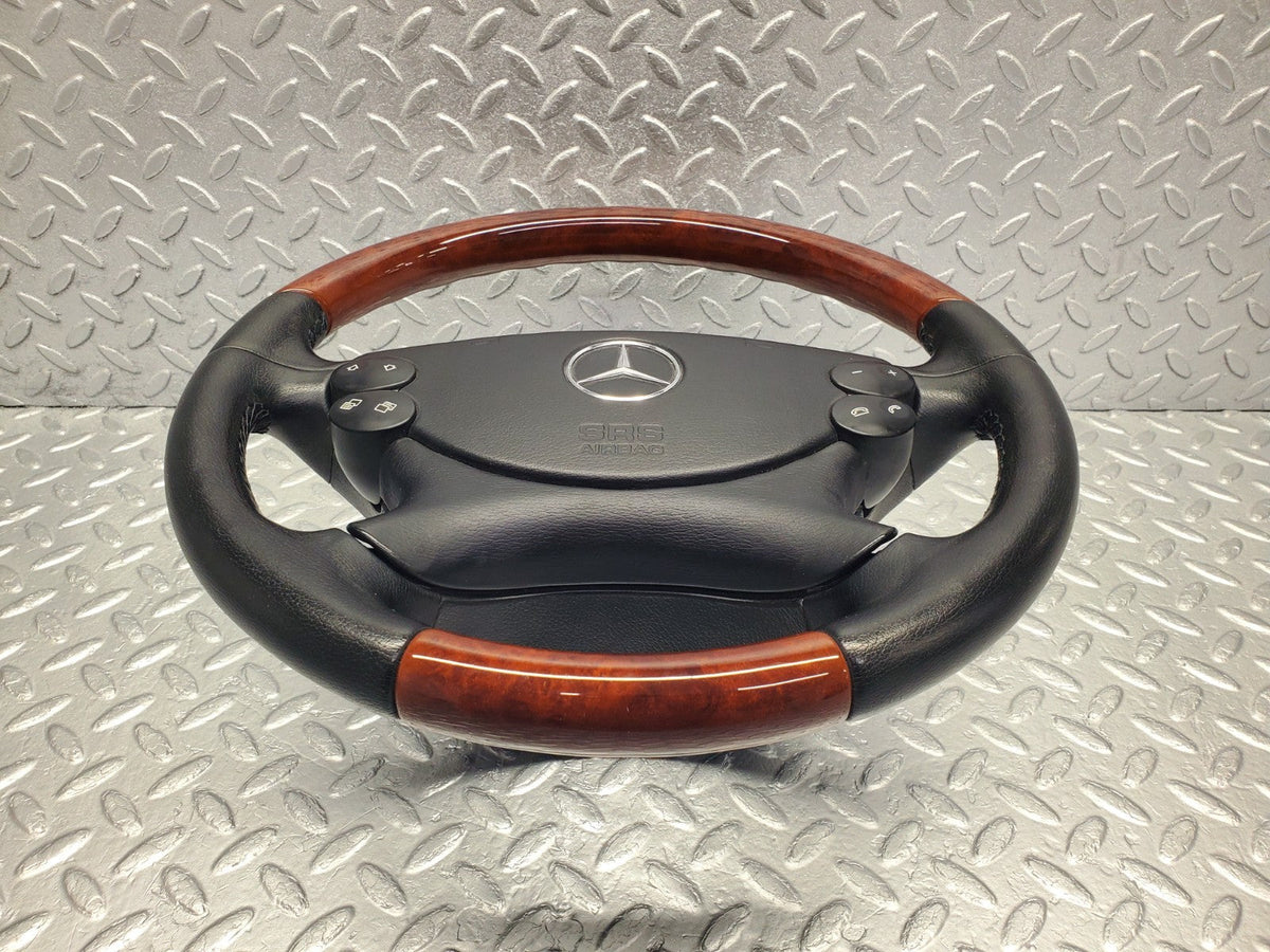 R230 wood steering wheel used OEM