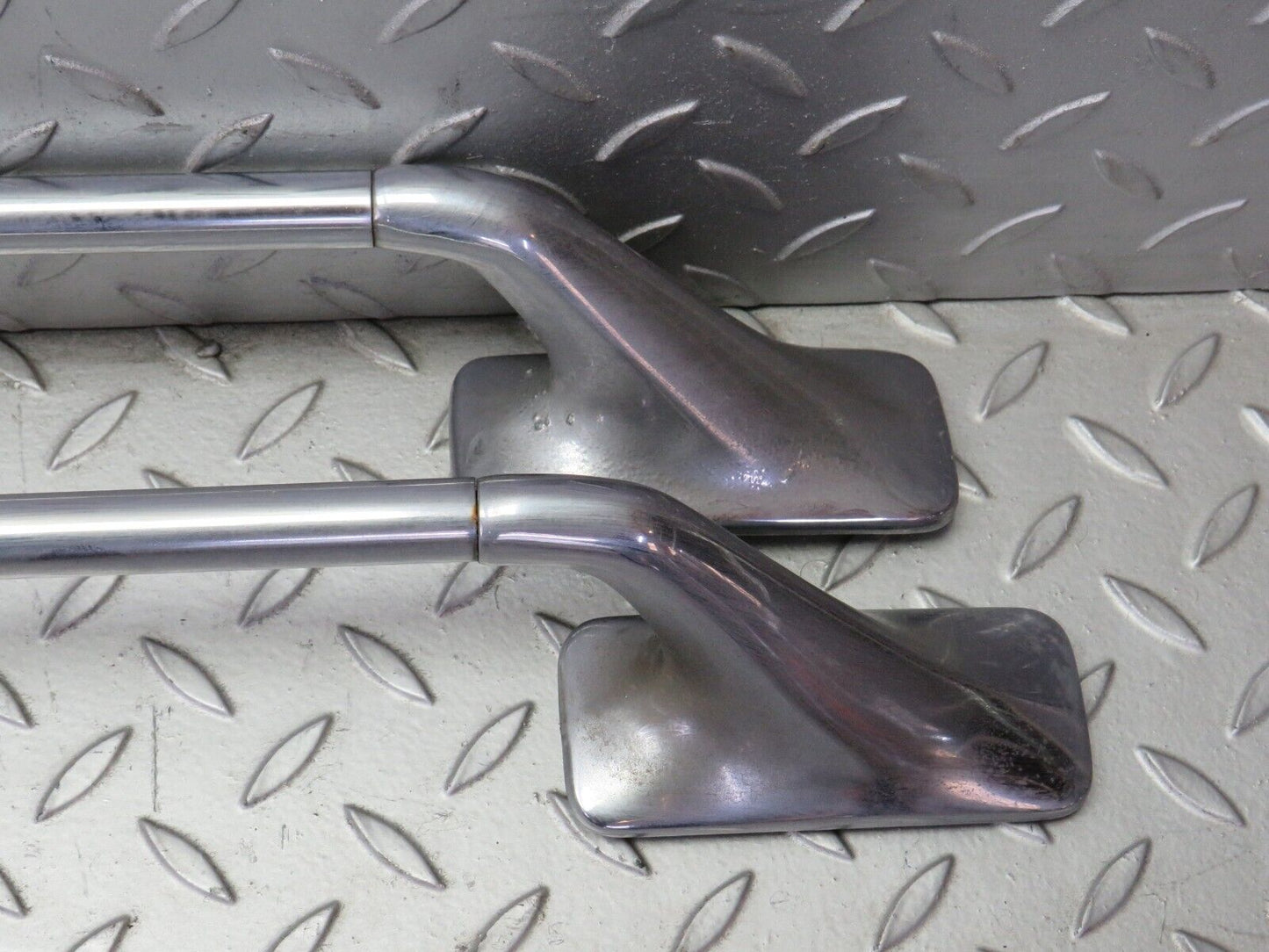 28226 Mercedes-Benz S123 240D Wagon Roof Rack Roof Chrome Bar Pair 1238420714