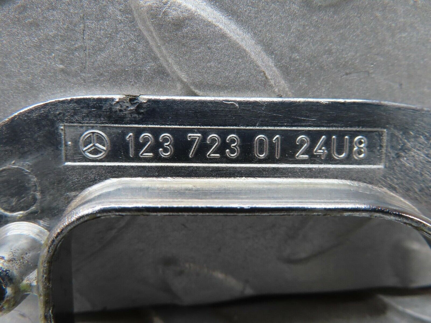 13554 Mercedes-Benz W123 200 Left Interior Chrome Door Latch Trim 1237230124