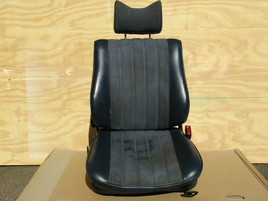 1424 Mercedes-Benz V123 240D LWB Right Driver Side Seat Blue Fabric Material