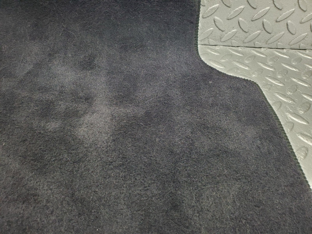 W201 Baby Benz rear right floor mat dark blue used OEM