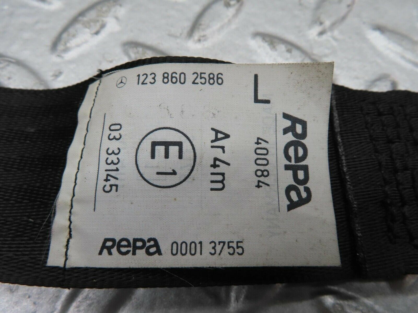 7011 Mercedes-Benz W123 230E Front Left Seat Belt With Buckle 1238602586