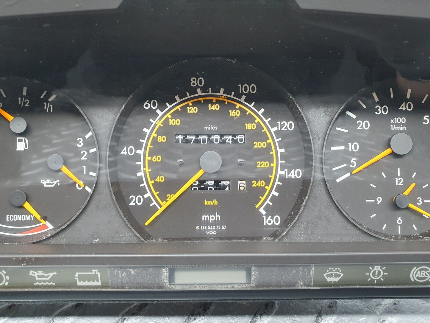 41200 Mercedes-Benz W126 300SE Instrument Cluster 1265427557