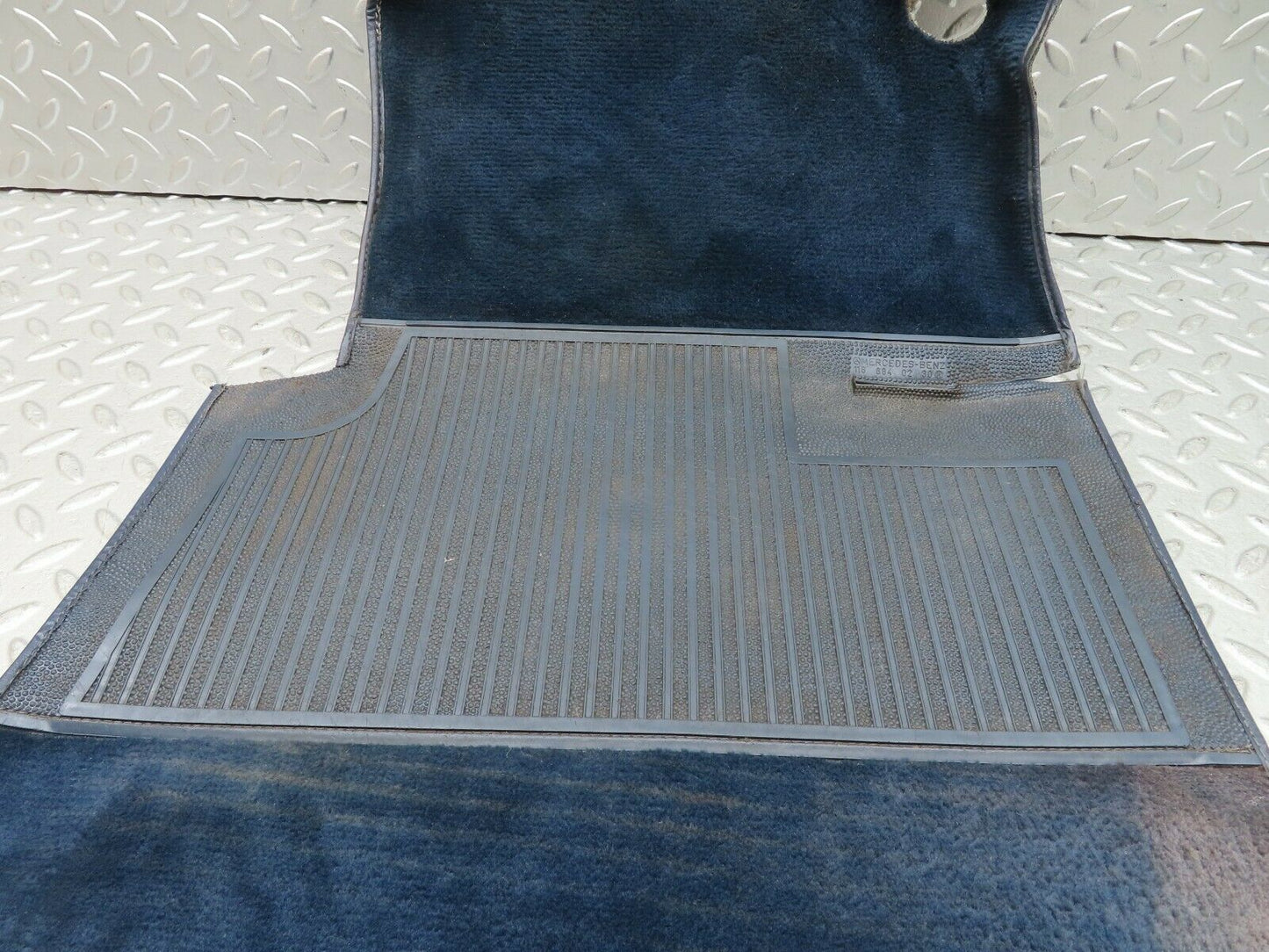 17899 Mercedes-Benz W116 450SEL Front Right Floor Carpet Blue 1166840230