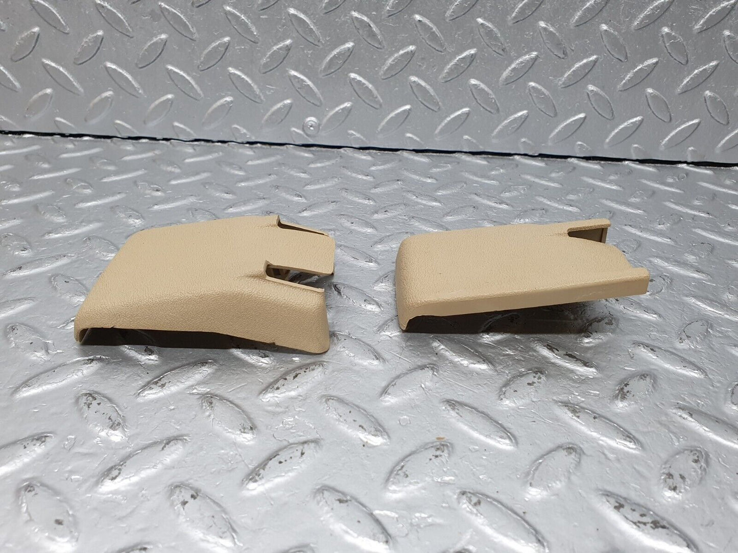 40967 Mercedes-Benz W126 300SE Front Seat Rail Cover Trim 2x Beige 1266841218 1266841018