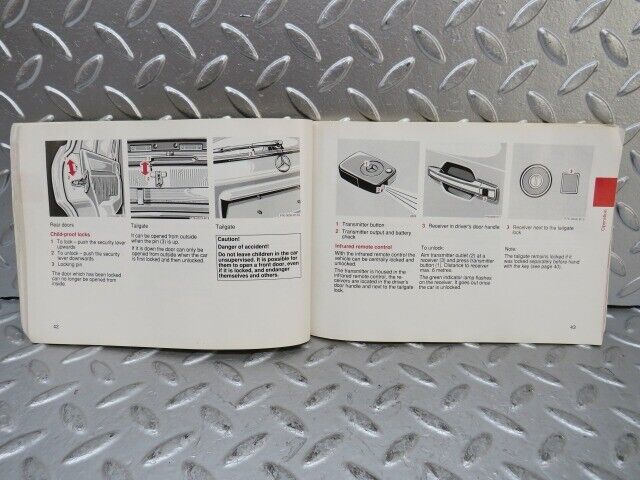 27099 Mercedes-Benz S124 Wagon Owners Manual 1245842981