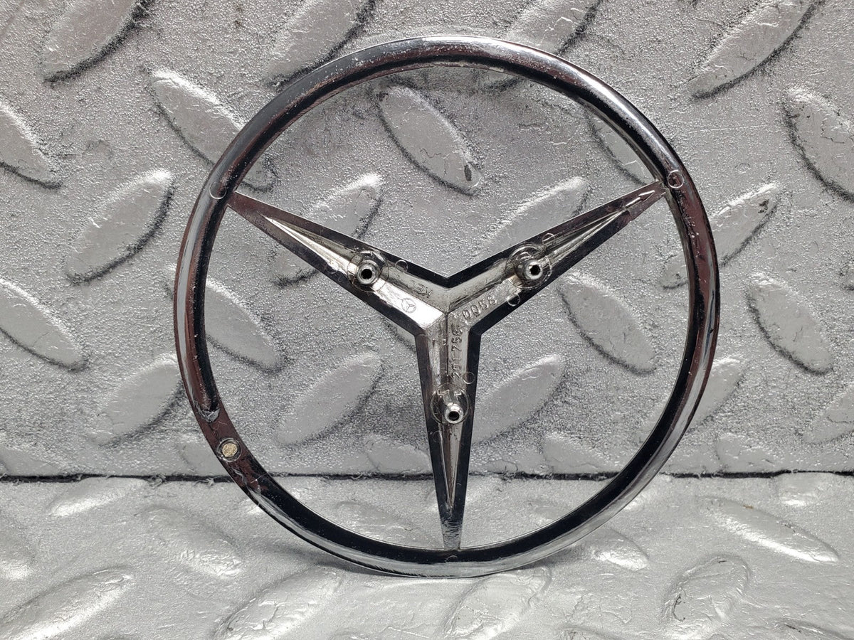 W201 Baby Benz chrome rear emblem used OEM