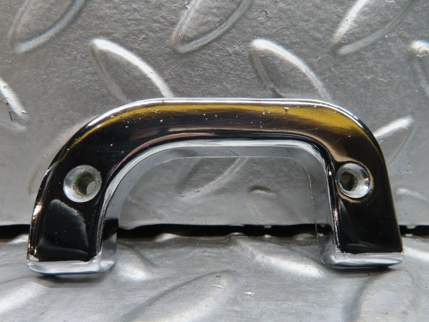 21083 Mercedes-Benz W123 230E Left Chrome Door Latch Trim 1237230124