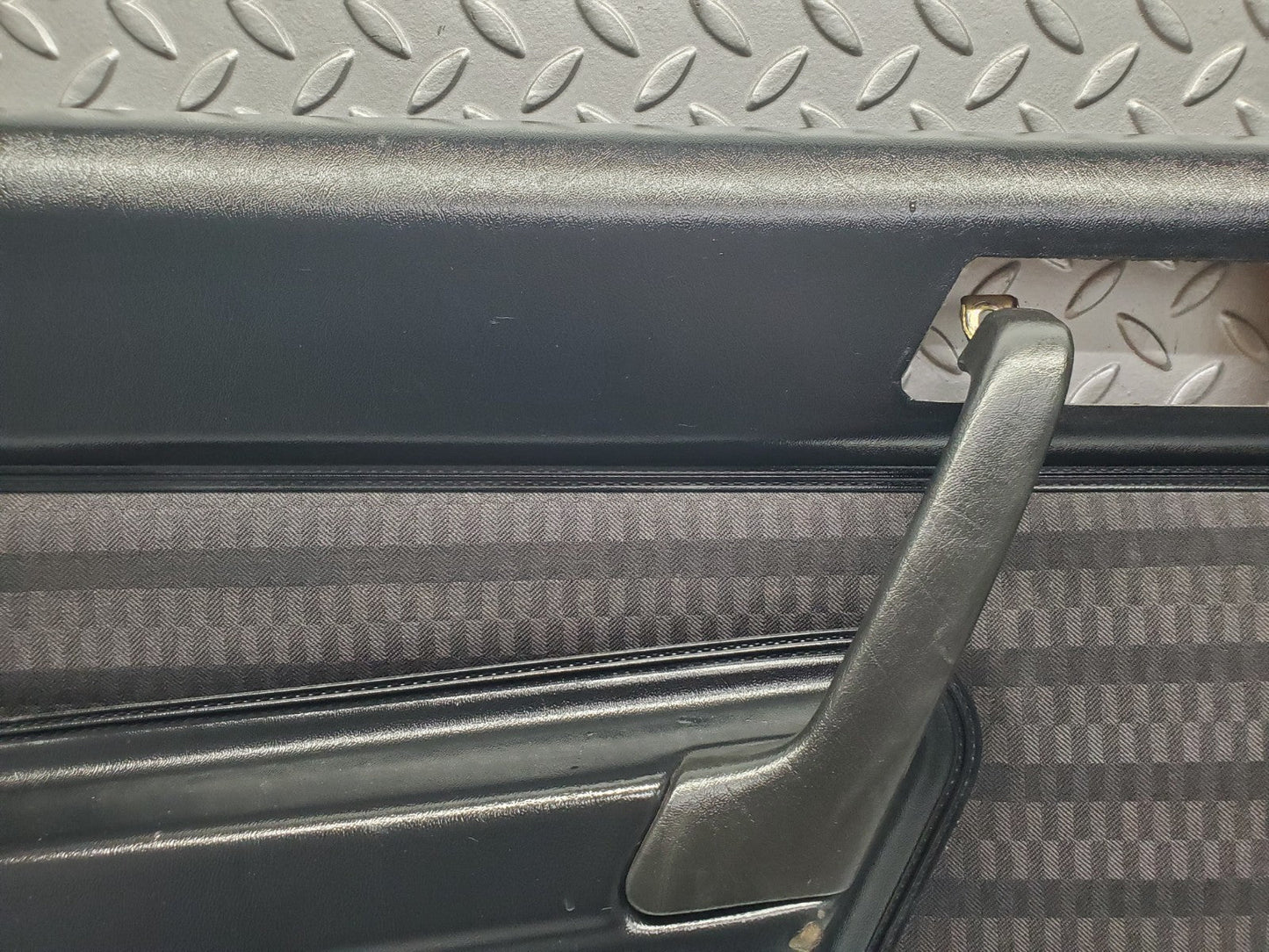 W201 Baby Benz rear left door card black used OEM