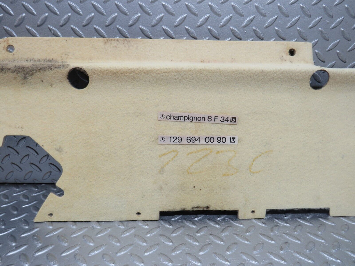 38281 Mercedes-Benz R129 280SL Coupe Boot Rear Carpet Cover Beige 1296940090