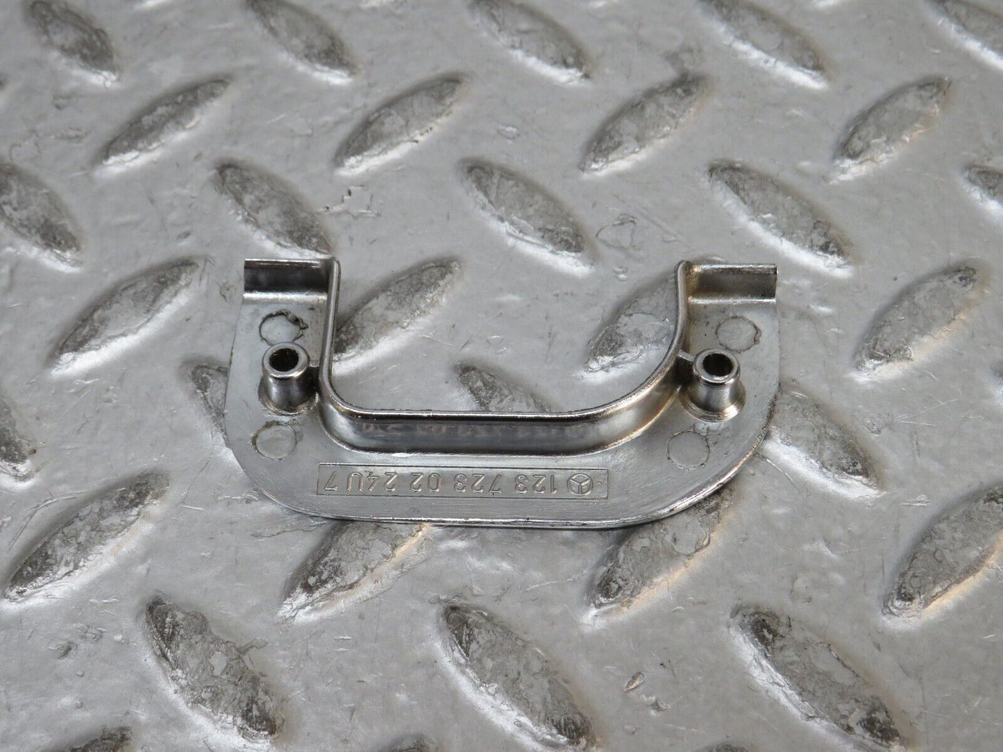 28801 Mercedes-Benz W123 230E Right Interior Chrome Door Latch Trim 1237230224