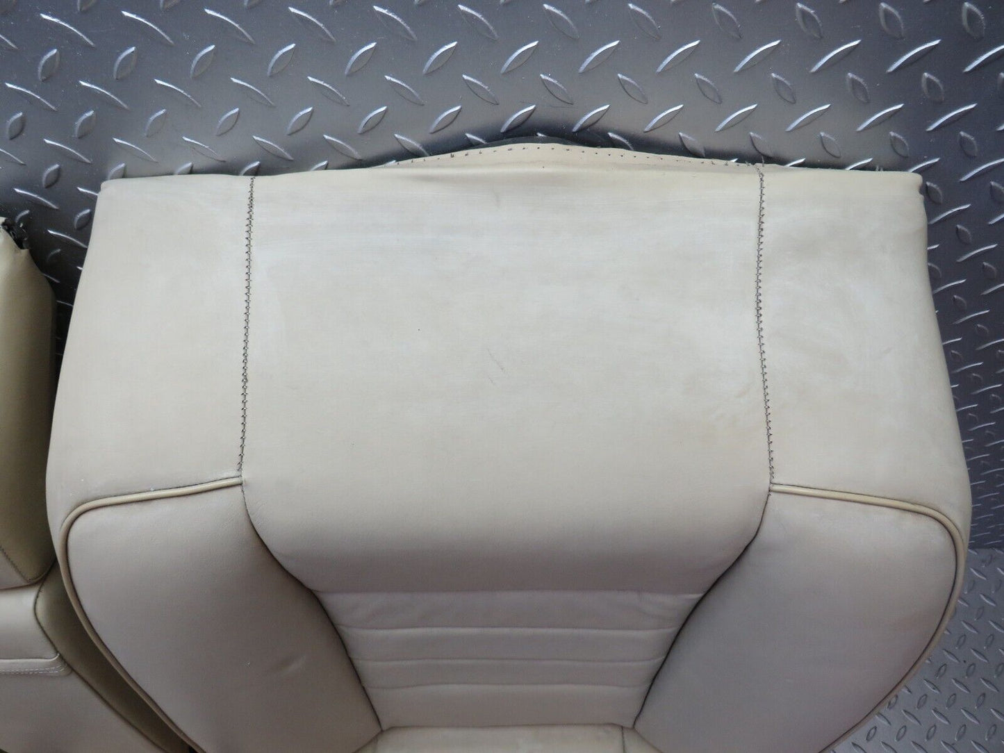34414 Mercedes-Benz C126 380SEC Coupe Rear Seat Set Leather Beige 1249240123